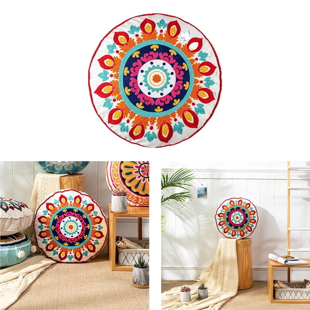 Red Mandala Floor Pillow Case Cushion Cover Indian Bohemian Pillow Sham Throw | Australia
