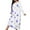 Dark Blue, variant on Fancifize Plus Size Women Soft Long Sleeve Heart Print Nightgowns Loose Full Length Nightshirt Comfy Crew Neck Lightweight Loungewear Pajamas