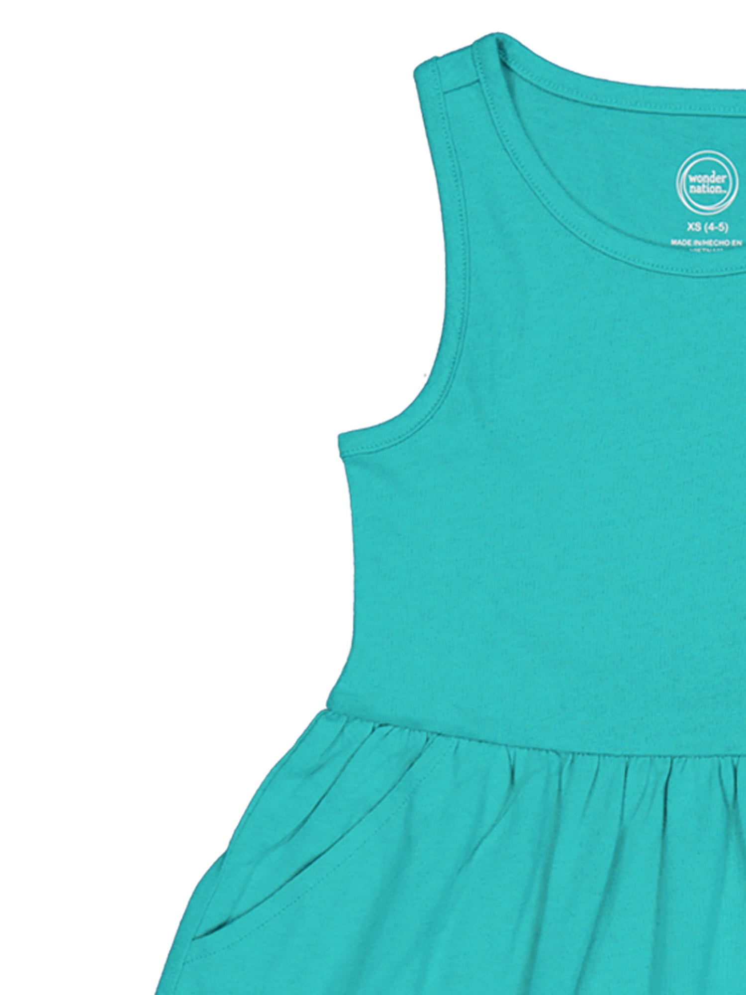 Wonder Nation Girls Tank Play Dress 2pk, Sizes 4-18 & Plus