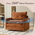 thumbnail image 3 of 360 Degree Swivel Accent Chair with 30 Inch Wide Seat and Deep Pockets, Oversized Chenille Living Room Chair for Tall and Plus Size Adults, 3 of 7