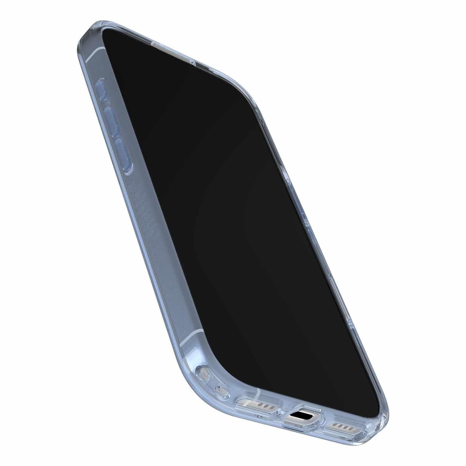 OtterBox Étui Symmetry Clear MagSafe avec Contrôle de la Caméra Silver Glade (Bleu) pour iPhone 17