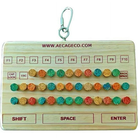 A&E HB01537 Happy Beaks Wood & Cork Keyboard Bird Toy
