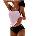 thumbnail image 2 of POTETI Modest Womens Swimsuit Tankini Summer Beach Independence Day American Flag Bathing Suits for Women, 2 of 3