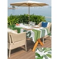 thumbnail image 5 of Outdoor Tablecloth with Umbrella Hole for Patio/Picnic/Party, Green Leaves Waterproof Table Cloth Rectangle Table Cover Washable, Tropical Summer Botanical Watercolor Elegant Wooden (52"x 70"), 5 of 8