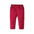 thumbnail image 4 of Efsteb Kids Boys Suits Pants Elastic Waisted Casual Solid Color Pants Fashion Cute School Uniform Suit Trousers (Red,3 Years), 4 of 4