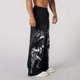 thumbnail image 3 of Mens YOUNGLA Graphic Print Joggers Baggy Casual Workout Pantswith Pockets  Bandana Punk Streetwear, 3 of 8