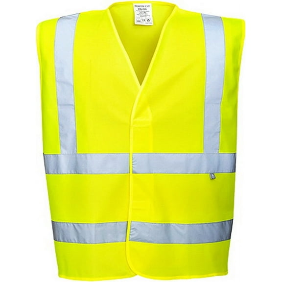 Portwest FR75 Mens Lightweight Flame Resistant Hi-Vis Safety Vest Yellow, 2X/3X