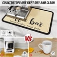 thumbnail image 6 of Coffee Mat - Dish Drying Mat for Kitchen Counter, Hide Stain, Absorbent with Waterproof Rubber Backing, Fit Kitchen Dish Rack Bar Accessories (Coffee Bar, 16" x 12"), 6 of 7