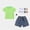 Mint Green, variant on OGLCCG Girls 3 Piece Outfit Set Kids Short Sleeve Tshirt and Denim Shorts Socks Summer Casual Active Clothes Sets with Pockets 3-12 Years
