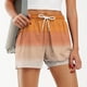 thumbnail image 4 of Pantalones Cortos Largos para las Mujeres, Pantalones Cortos Casuales Impresos de Cintura Alta No Estirable Hechos de Poliéster Transparente Airy para Todo el Uso de Temporada, Pantalones Cortos Casua, 4 of 5
