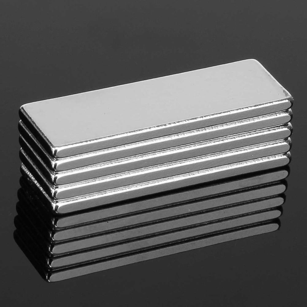 5Pcs 30x10x2mm Rare Earth N35 Rectangle Plate Sheet Super Strong NdFeB Magnets X 