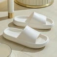 thumbnail image 2 of Penkiiy Slippers for Women and Men, Pillow House Slippers Shower Shoes Indoor Slides Bathroom Sandals, Ultimate Comfort, Lightweight, Thick Sole, Non-Slip, Easy to Clean 38-39 White, 2 of 4