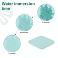 thumbnail image 3 of Water Absorbent Diatomite Coasters,6 PCS 4" x 4" -Square Water Absorbing Stone Tray (Green), 3 of 5