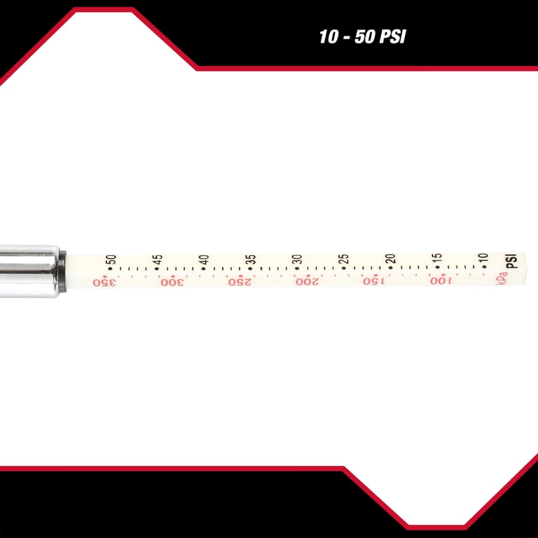 Hyper Tough Tire Gauge, 10-50 PSI, Steel, 3-Pack photo 4