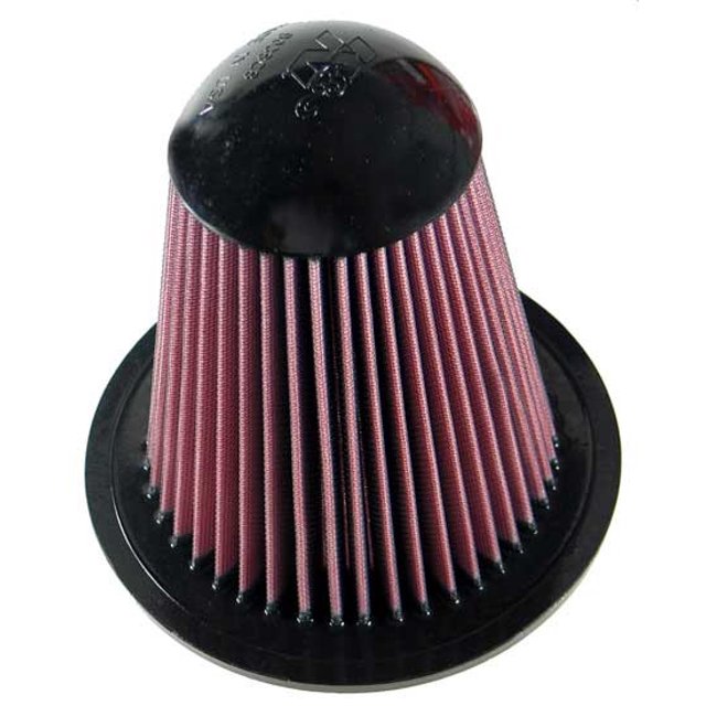 K & N Filters Air Filter E-0945 FilterCharger; Washable; Red; Cotton Gauze; Round Tapered; Black Rubber Top