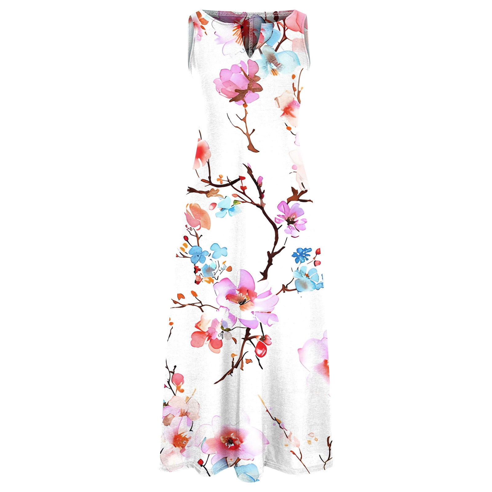 Women Dresses for Special Occasions Summer Two-Piece Printed V-Neck Elegant A Line Tank Dress And Half Sleeve Cardigan Tops Set Suit Plus Size Ladies Skirt Party Elegant UK For Prom