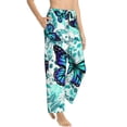 thumbnail image 2 of Daiia Blue Floral with Butterflies Women's Sleep Pant with Pockets and Drawstring,Pajama Pants-X-Large, 2 of 9