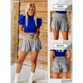 thumbnail image 7 of SLADYGLO Women Elastic Pleated Waist Ruffle Hem Sports Shorts, 7 of 7