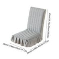 thumbnail image 2 of Thickened Quilted Chair Cover Set, Stretchable Full-Coverage Stool Cover & Dining Chair Slipcover, Washable Wrinkle-Resistant Protector for Home, Restaurant & Party Chairs, Silver, 2 of 6