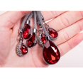 thumbnail image 7 of Xotic Tech Universal Key Chain Ring, Flaming Rhinestone Crystal Water-drop Teardrop Diamond Car Home Keychain Ring for Girls Ladies, Red, 7 of 7