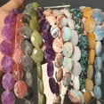 thumbnail image 2 of HOOUN Natural GemStones Agates Faceted Oval Loose Beads for Jewelry Making DIY 15''-blue quartz-15 inch, 2 of 9