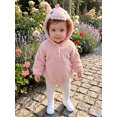 thumbnail image 5 of RUINIXCW Nebworn Baby Halloween Dinosaur Costume Infant Baby Girl Boy Halloween Outfit Fall Winter Warm Plush Long Sleeve Hood Romper Playsuit with Tail, 5 of 8