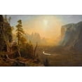 thumbnail image 2 of Bierstadt, Albert 18x13 Black Ornate Wood Framed with Double Matting Museum Art Print Titled - Yosemite Valley Glacier Point Trail, 2 of 4