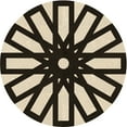 thumbnail image 1 of Ahgly Company Tapis Rond Lavable en Machine Intérieur Transitionnel Blond Doré Or, 3 Pieds Rond, 1 of 7