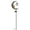 B, variant on Hummingbird Moon Solar Garden Stake, Light Waterproof Half Moon LED Pathway Decor Crackle Hanging Glass Globe Ball Metal Crescent for Outside Yard Patio Lawn Outdoor Decor