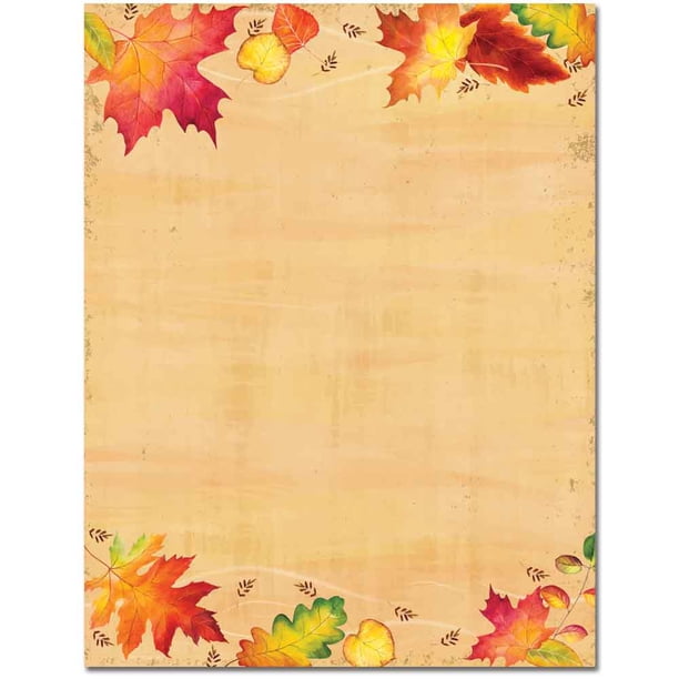Cornucopia Thanksgiving Fall-Themed Printer Paper - 80 Sheets Heavy 50lb Paper For Inkjet & Laser