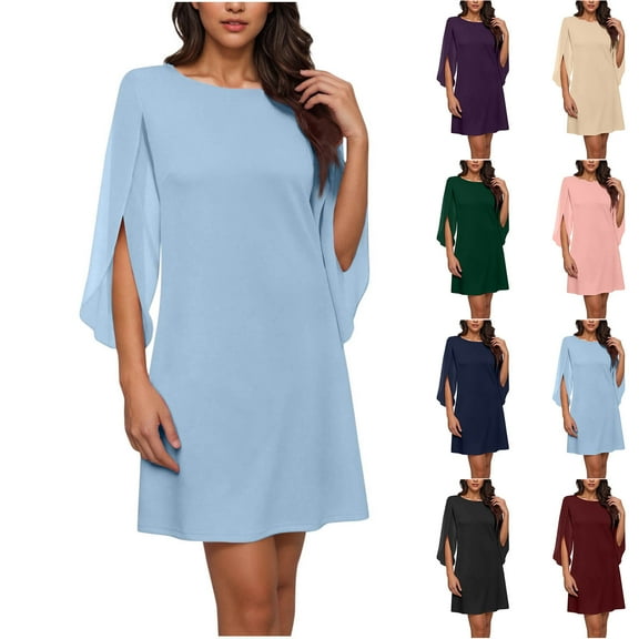 Meichang Womens Cocktail Dresses Flutter Sleeve formal Evening Mini Dresses Wedding Guest Dresses for Women Mother of Bride Dresses