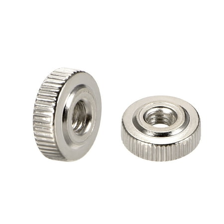 

Unique Bargains Knurled Thumb Nuts M4 Female Threaded Thin Type Nickel Plating 30 Pcs