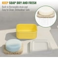 thumbnail image 5 of Shampoo Bar Travel Case Compatible with Kitsch, Leakproof Silicone Small Soap Case with Draining Pad - 2026 Travel Essentials for Gym, Camping, Business Trip (Butter Yellow), 5 of 7