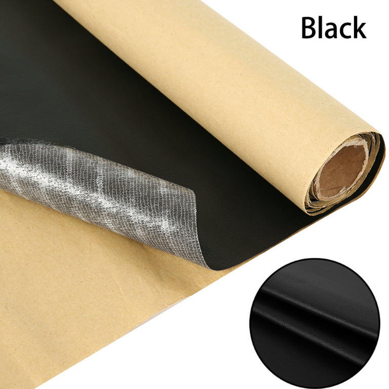 1 Roll Self-Adhesive Leather Repair Patches For Car Seat Sofa Bag Boot  Jacket Furniture (20 x 54 inch -Beige/Black) 