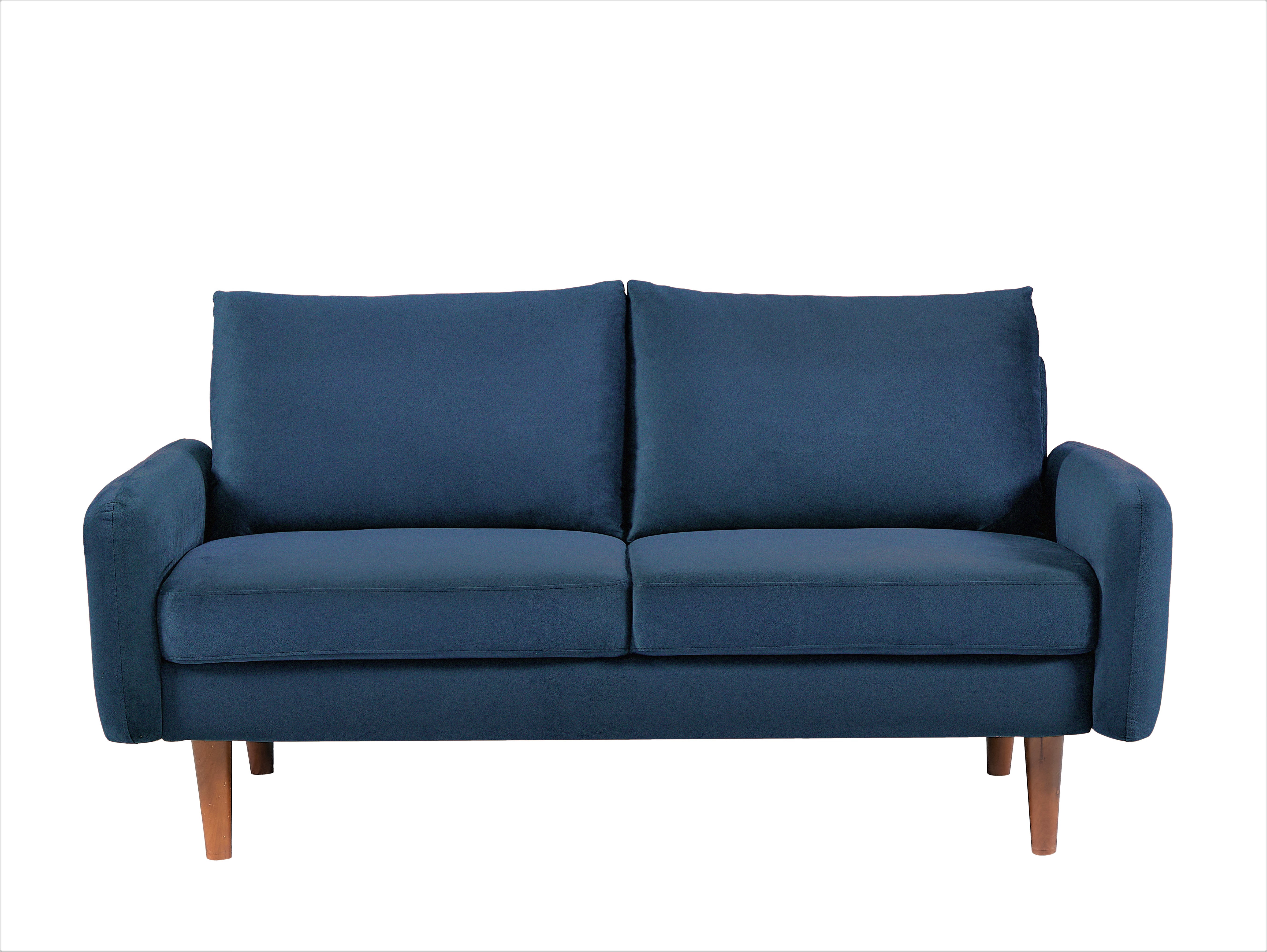 Uspridefurniture Maryellen 58''W Velvet Loveseat, Dark Blue