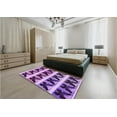 thumbnail image 5 of Ahgly Company Machine Washable Indoor Round Transitional Violet Purple Area Rugs, 8' Round, 5 of 7