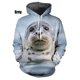 thumbnail image 2 of Sudadera con capucha con estampado de foca 3D para hombre y mujer, divertida sudadera con capucha con estampado de foca oso, estilo Harajuku, 2 of 4