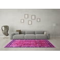 thumbnail image 3 of Ahgly Company Indoor Round Oriental Pink Traditional Area Rugs, 7' Round, 3 of 4