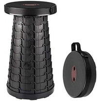 Mini-Max Stool 17.7-Inch Grey and Black Plastic Adjustable Height Retractable Camping Stool with Carrying StrapPORTABLE TELESCOPING/FOLDING STOOL