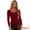 Red, variant on DARING DIVA Women's Elegant Sweetheart Neck Long Sleeve Peplum Top XS Red