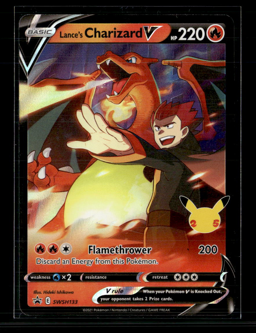 2021 Celebrations Lance's Charizard V Holo Black Star Promo FA #SWSH133