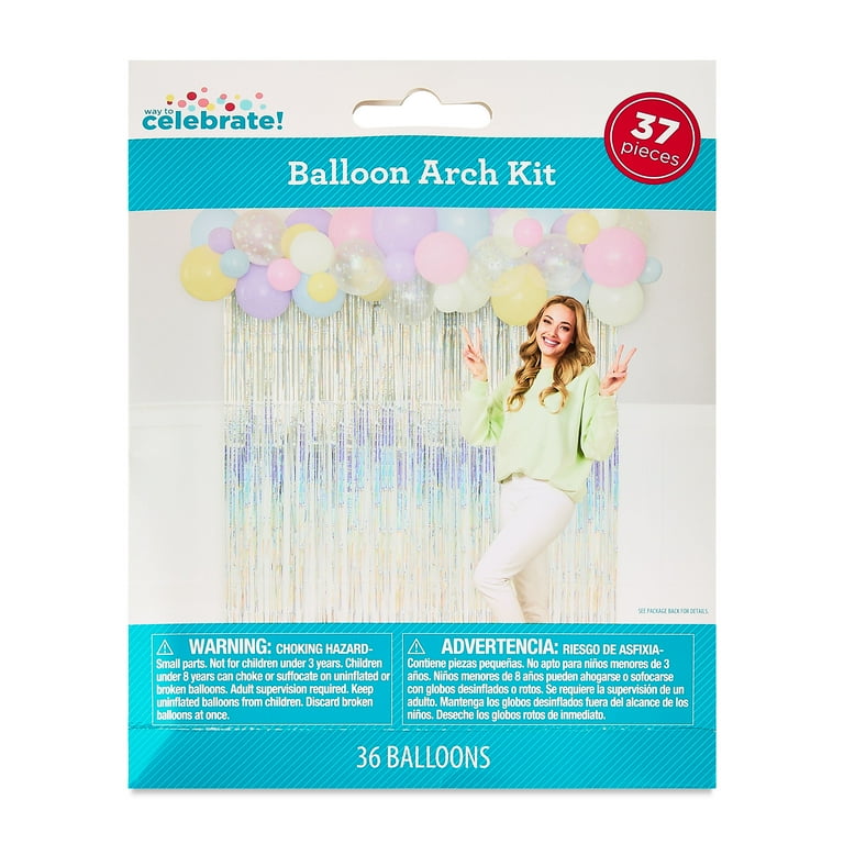 Way To Celebrate Pastel Confetti Balloon Arch Kit, 37 Pieces photo 4