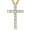 Gold, variant on Simulated Diamond Cross Necklace for Men Women,3.6 Carat Moissanite Cross Pendant 14K Gold Plated Necklace