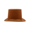 thumbnail image 5 of Nicky Bigs Novelties Mens Tall Brown Magician Mad Hatter Wonka Top Hat Topper Costume Accessory Prop, Brown, One Size, 5 of 9