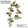 thumbnail image 3 of Luxcidy 5.9FT Artificial Peony Flower Garland with 19 Flower Heads, Fake Rose Garland Hanging Greenery Vine Silk Floral Vine Home Wedding Arch Wall Craft Arrangement Decorations(Red), 3 of 7