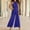 D-Dark Blue, variant on Kcodviy Women Ruffled Jumpsuit Long Leopard Jumpsuit Sleeves Square Neck Waist Satin Jumpsuit Long Sleeve Waist Temperament Trendy Casual Women Plus Jumper Pants and Skirts