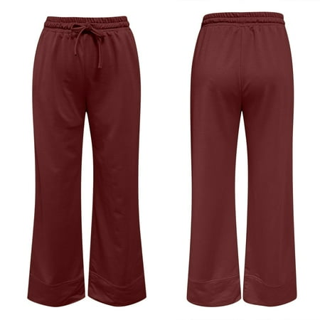 

Ayolanni Athletic Leggings for Women Womens Casual Solid Color Comfortable Pajamas Sport Pants Long Yoga Trousers