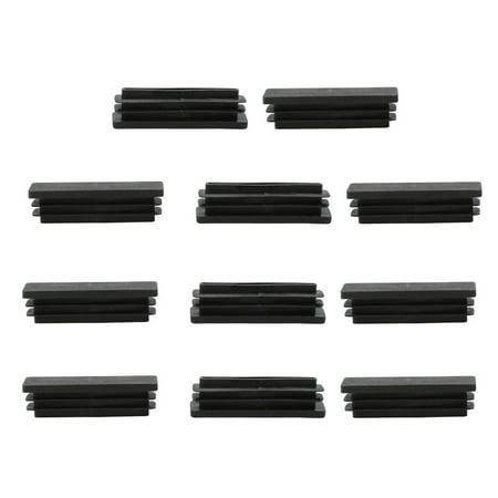 11pcs Plastic Rectangle Ribbed Tube Inserts Pipe Tubing End Covers Caps Furniture Glide Chair Table Feet Floor (Best Chair Glides For Tile Floors)