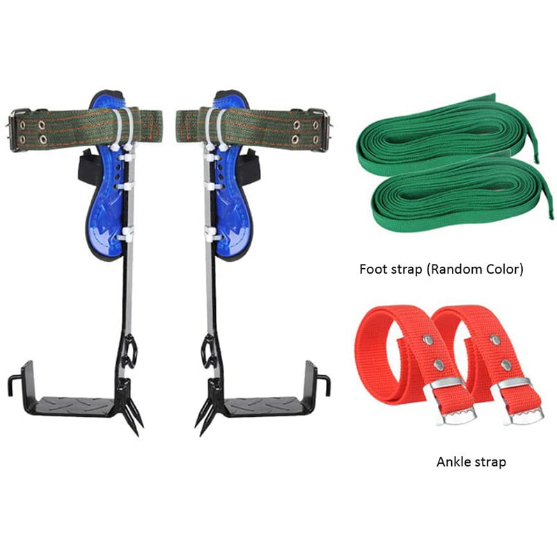 Tree Climbing Spike Set 2 Gears Safety Belt Adjustable Lanyard Rope Rescue Belt 
