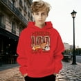 thumbnail image 2 of Byoo Little Boy's 100 Days of School Hooded Sweatshirt Long Sleeve Pullover Hoodie with Football Graphic Soft Comfy Casual Top, 2 of 4